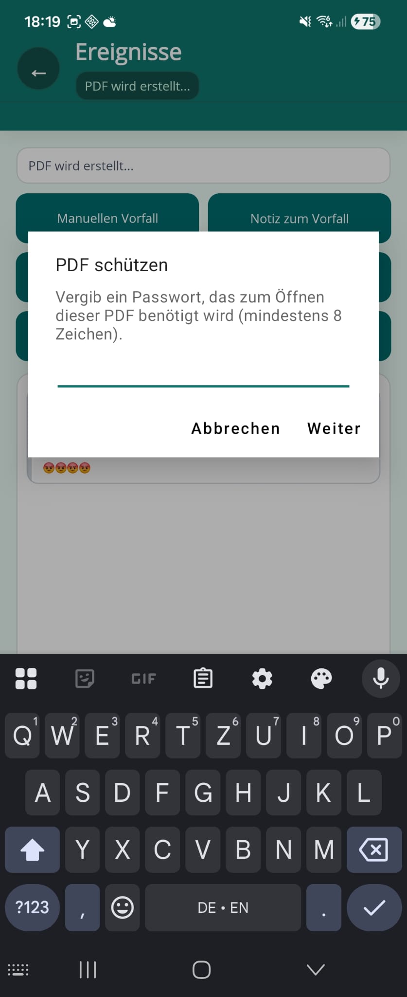 Einstellungen der App