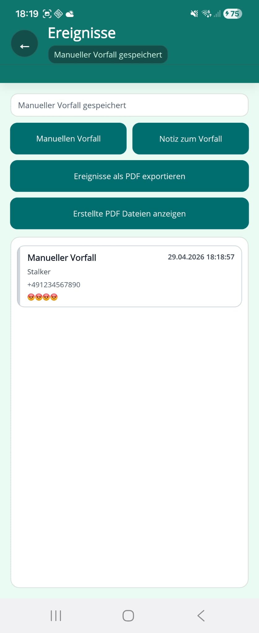 BlackListener Ereignisse