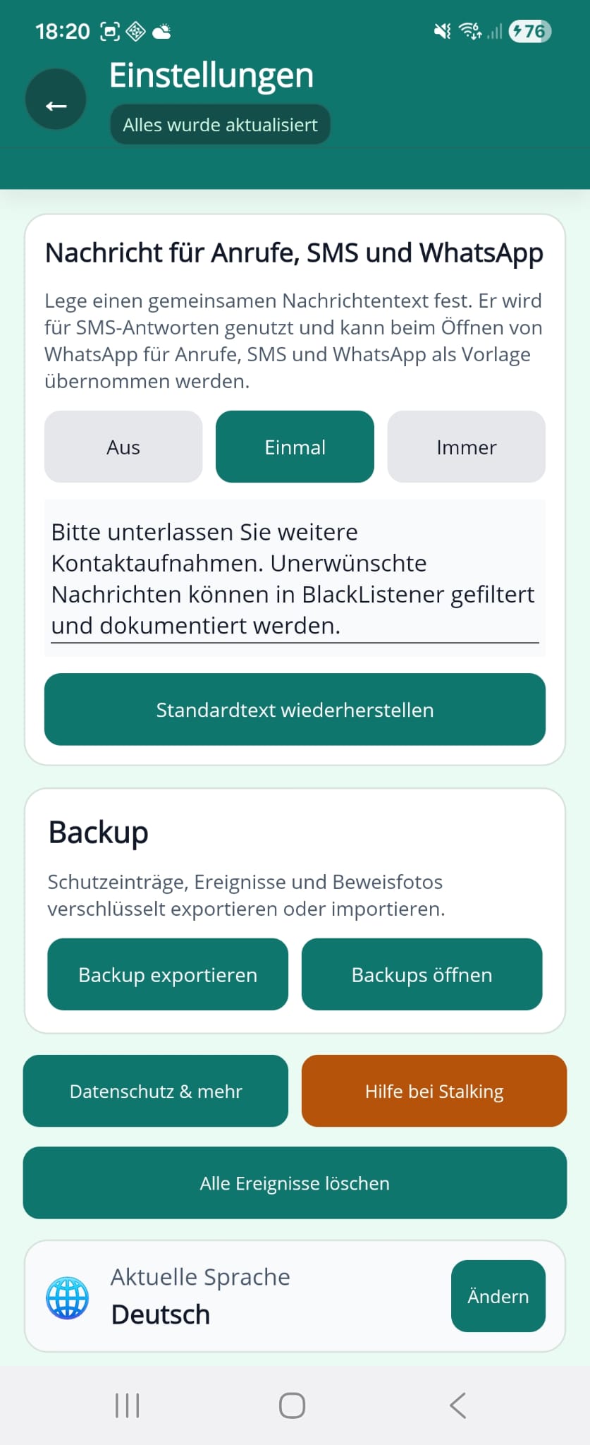 BlackListener App-Screenshot 11