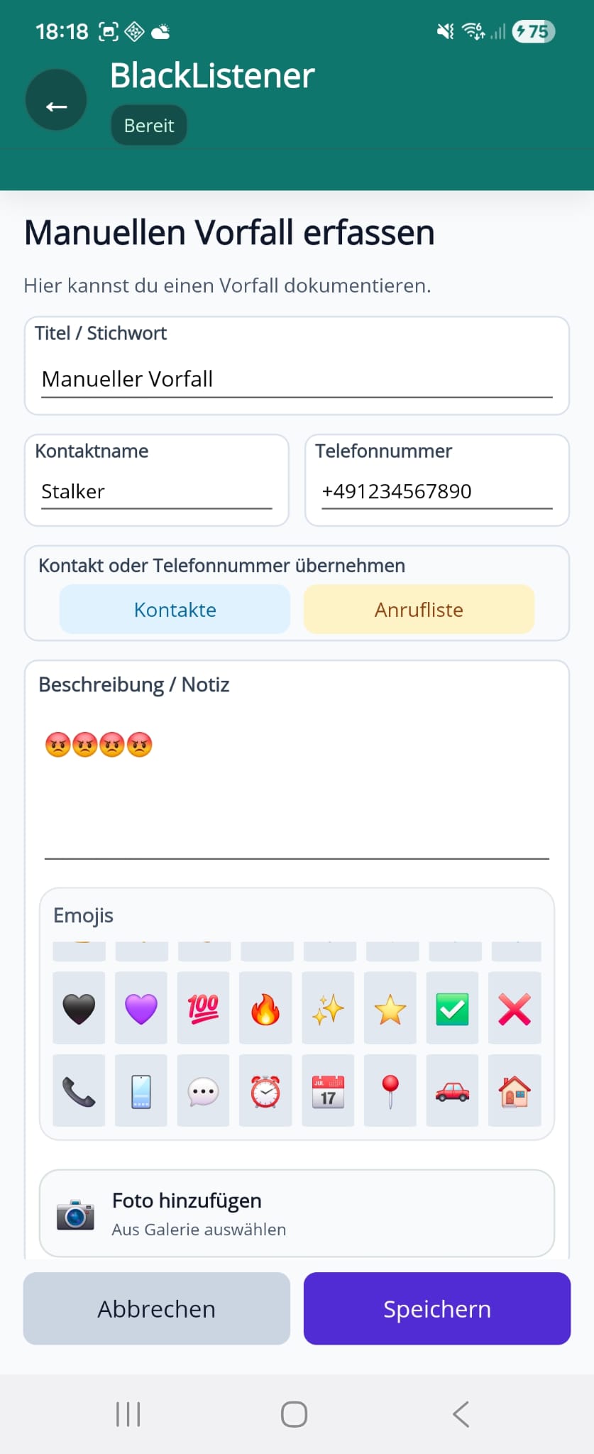 BlackListener App-Screenshot 7